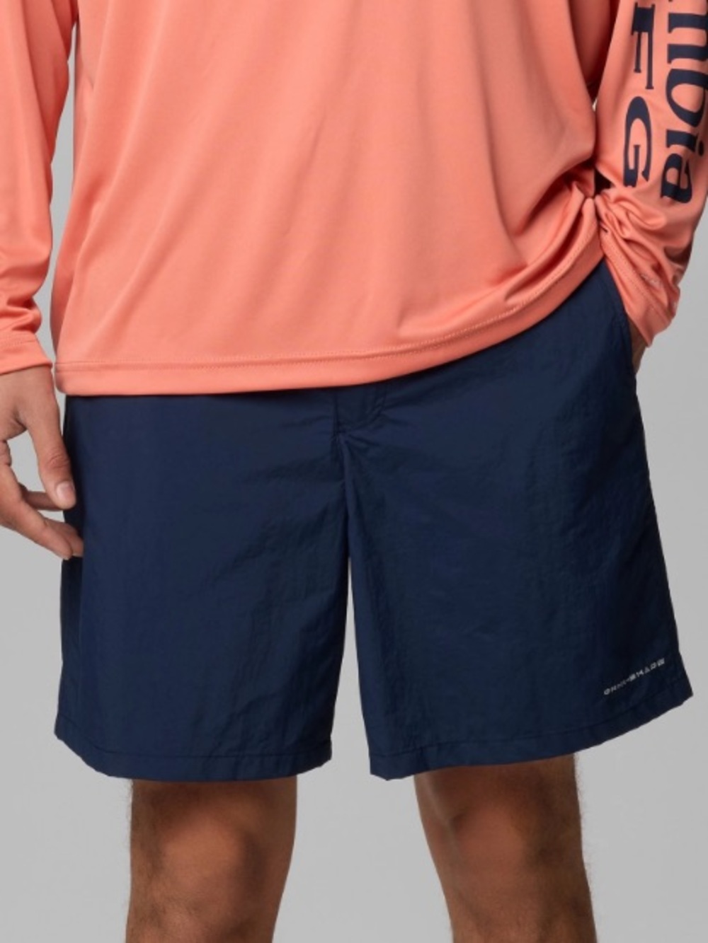 Columbia PFG blue performance fishing gear shorts size L